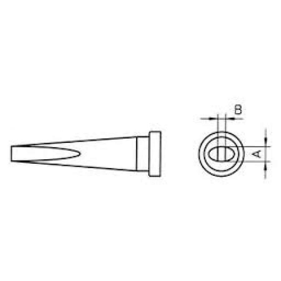 LTL - Chisel tip long - A 2.0 mm / B 1.0 mm / 20.0 mm (GW-LTL) LTL - Chisel tip long - A 2.0 mm / B 1.0 mm / 20.0 mm (GW-LTL)